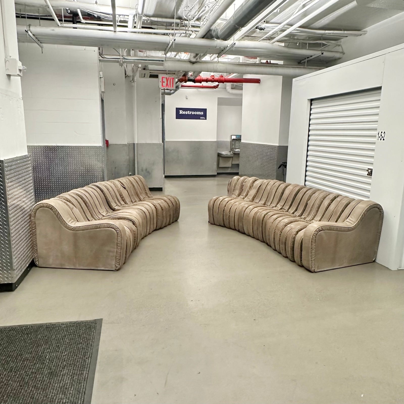 Leather Serpentine Sofa