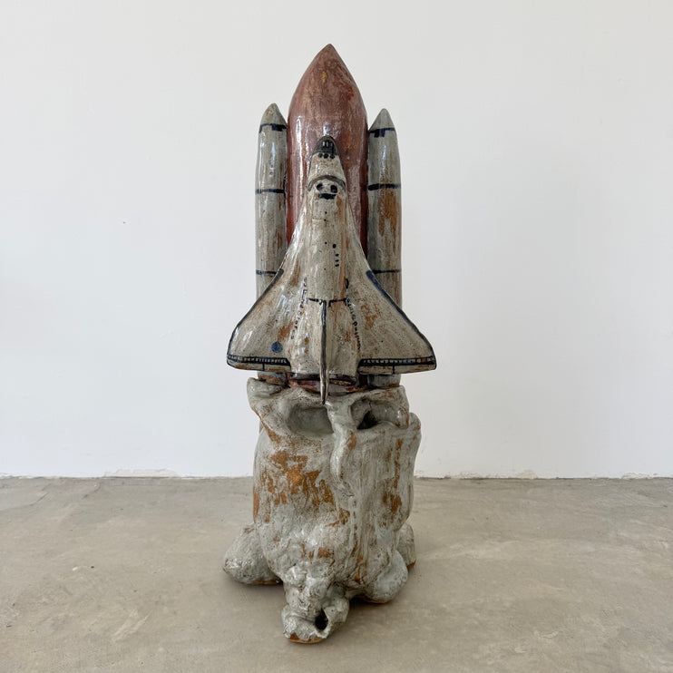 Massive Glazed Ceramic US Space Shuttle