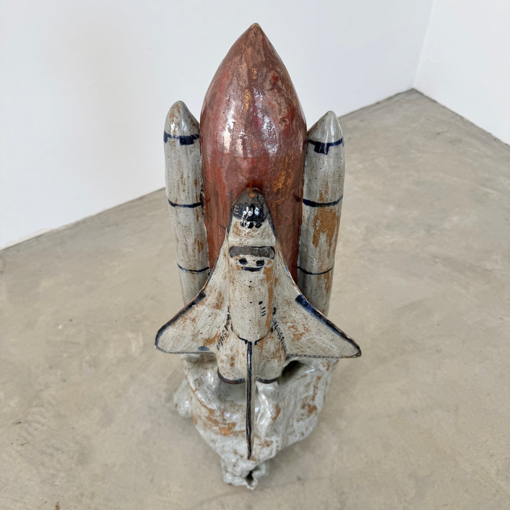 Massive Glazed Ceramic US Space Shuttle