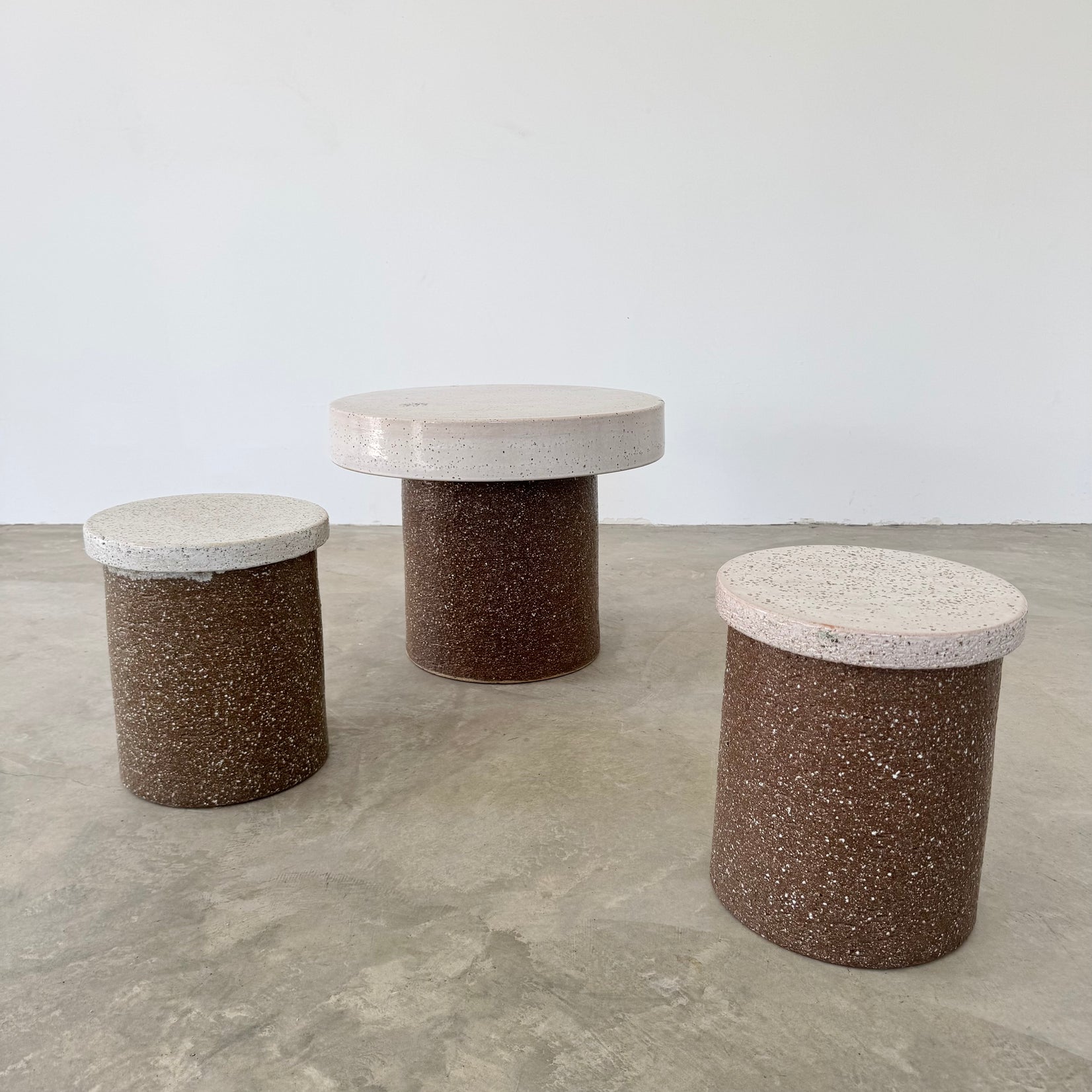 Ceramic Table and Stools