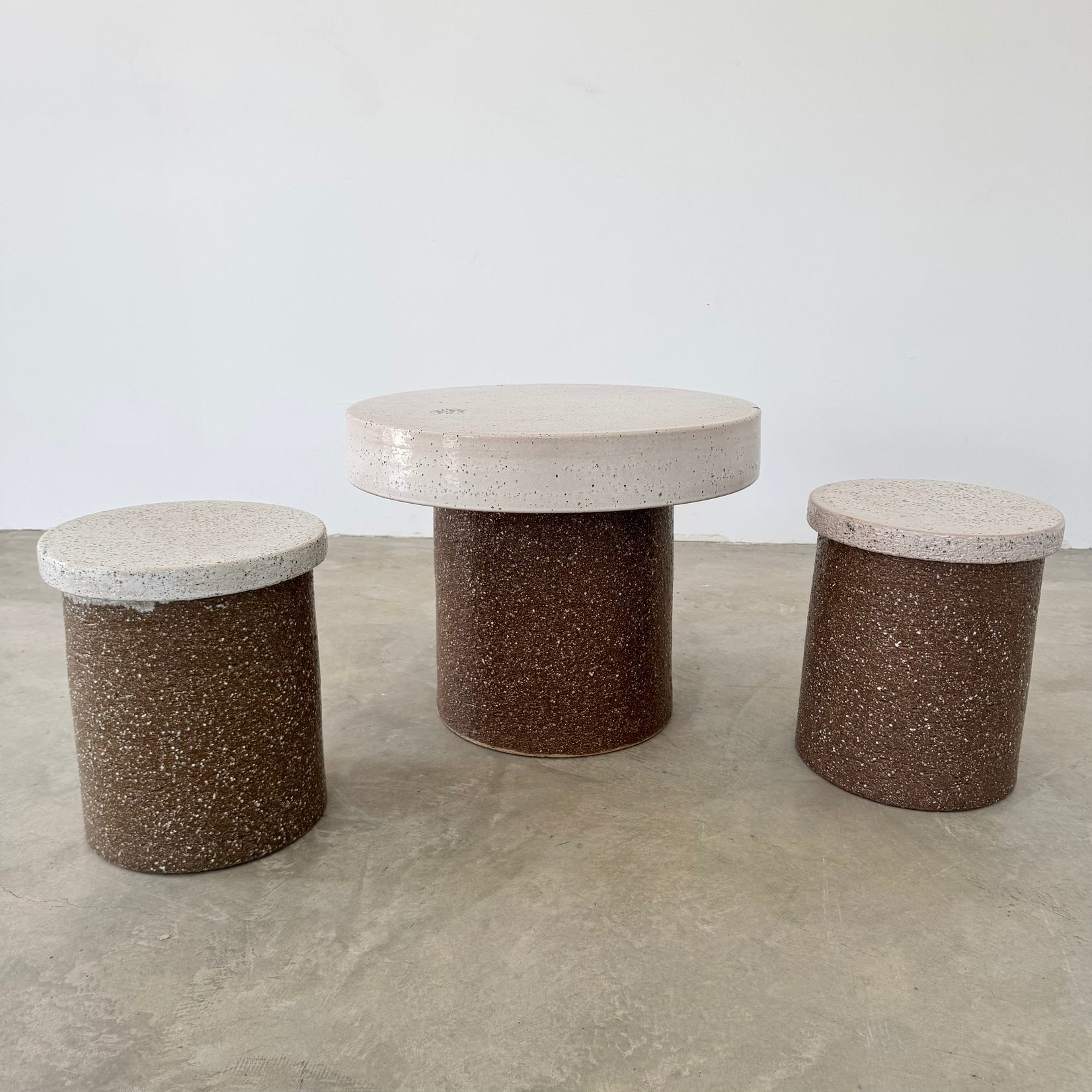 Ceramic Table and Stools