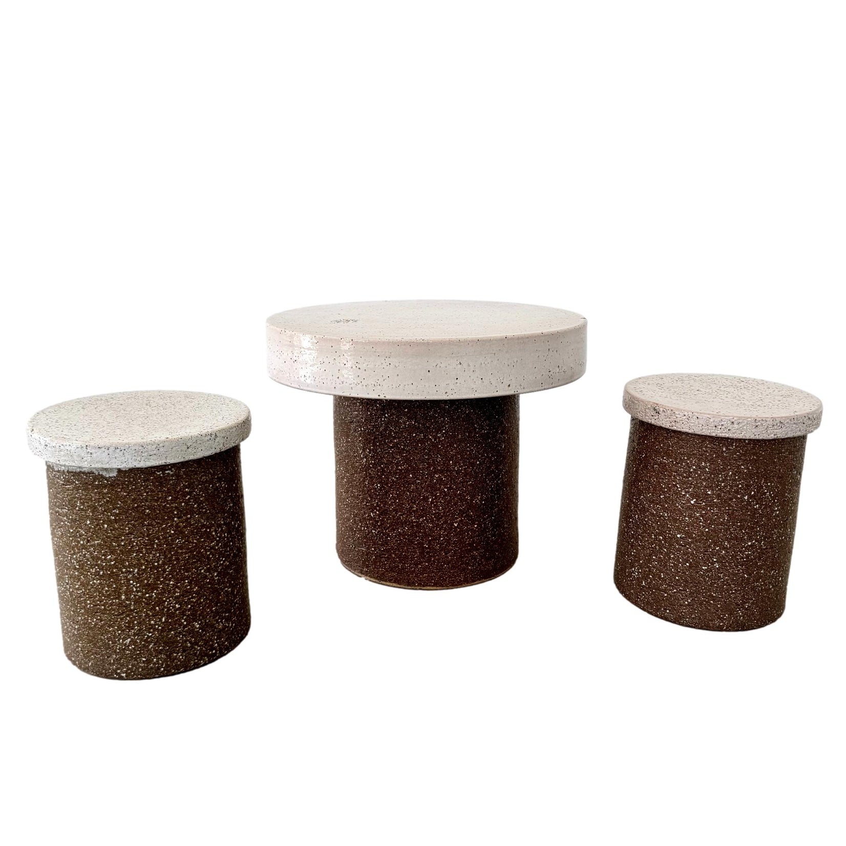 Ceramic Table and Stools