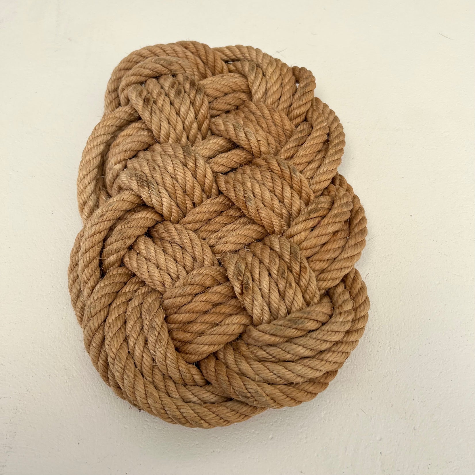 Vintage Rope Hot Plate in the Style of Audoux-Minet, 1960s France