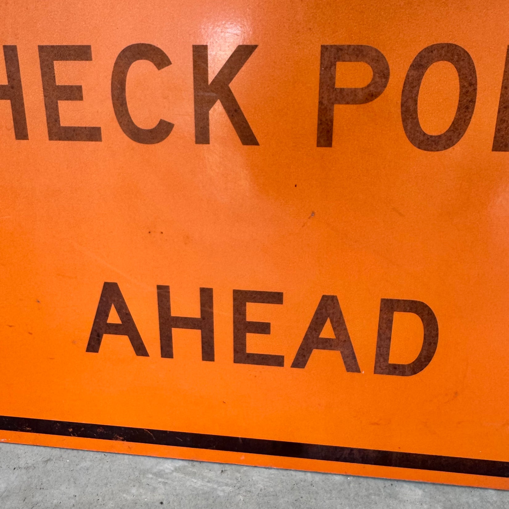 Sobriety Check Road Sign