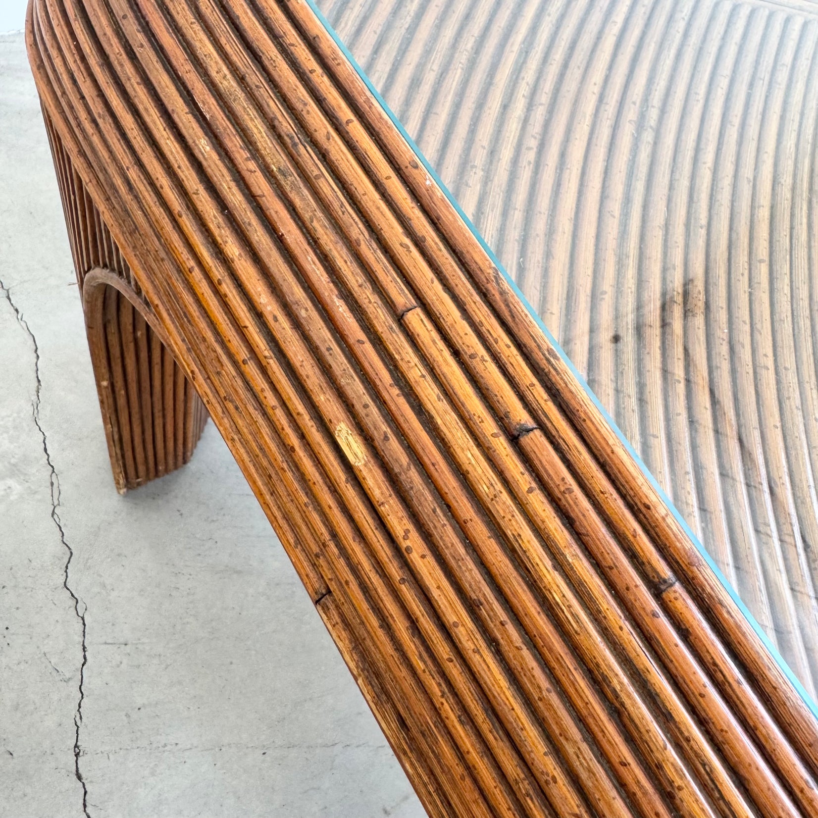 Pair of Pencil Reed Night Side Tables
