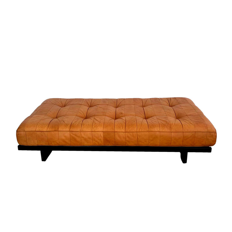 Leather and Wood Daybed