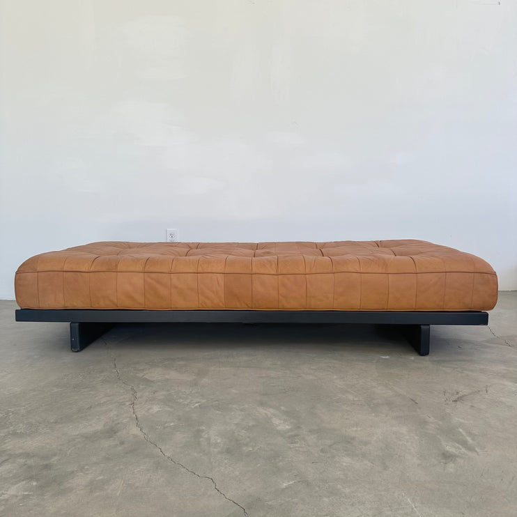 Leather and Wood Daybed