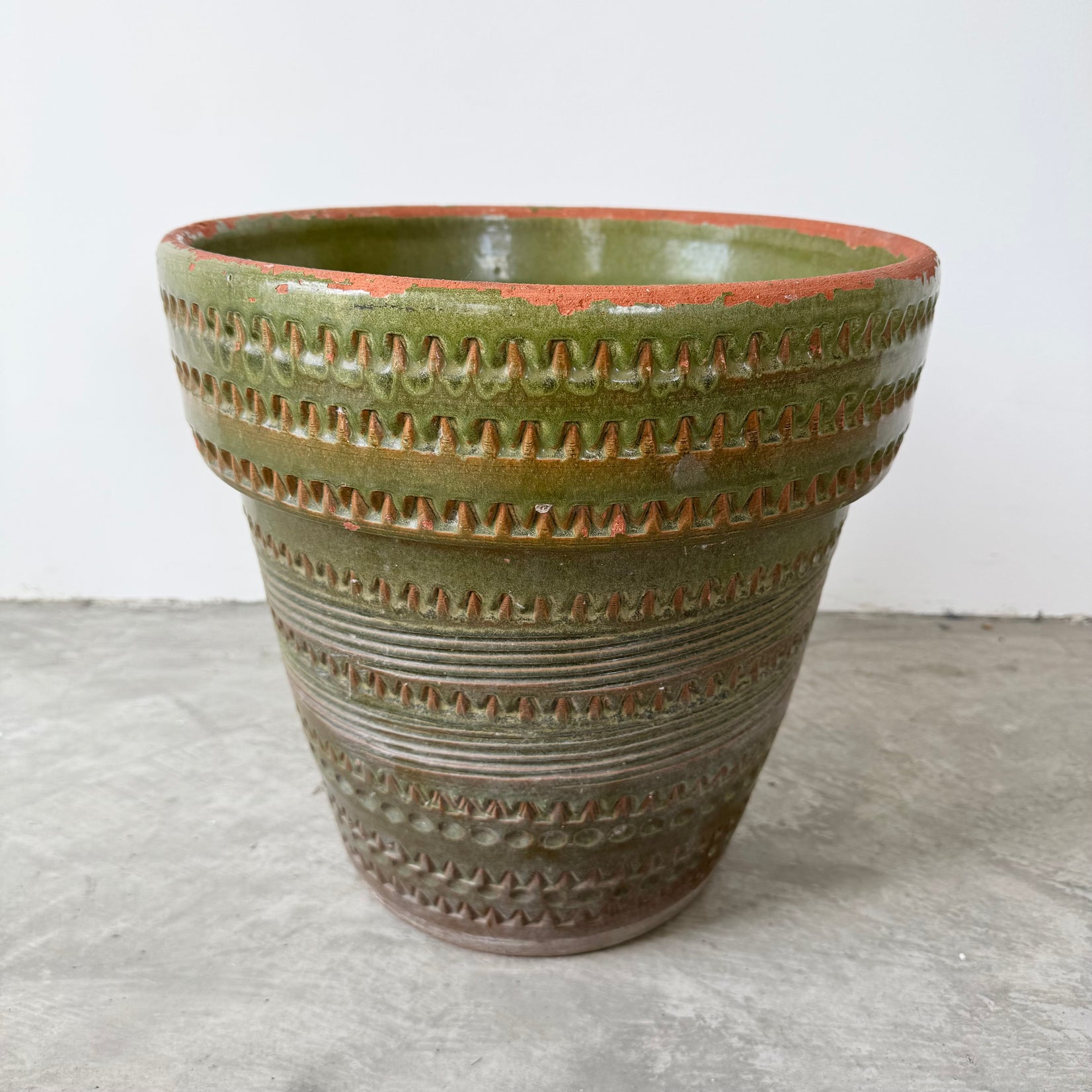 Green Ceramic Glaze Planter