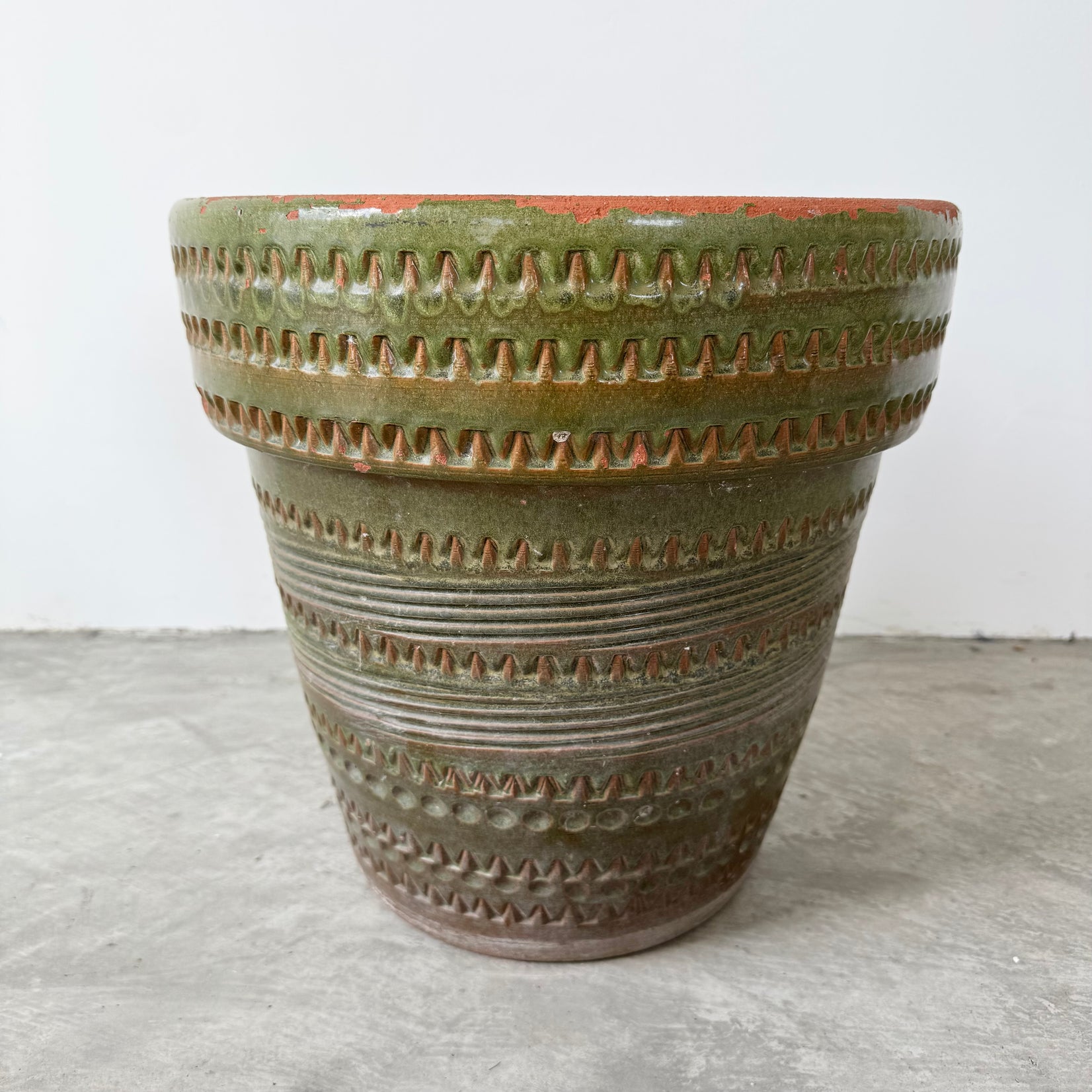 Green Ceramic Glaze Planter