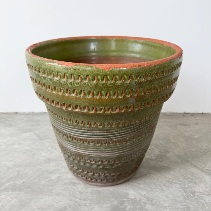 Green Ceramic Glaze Planter