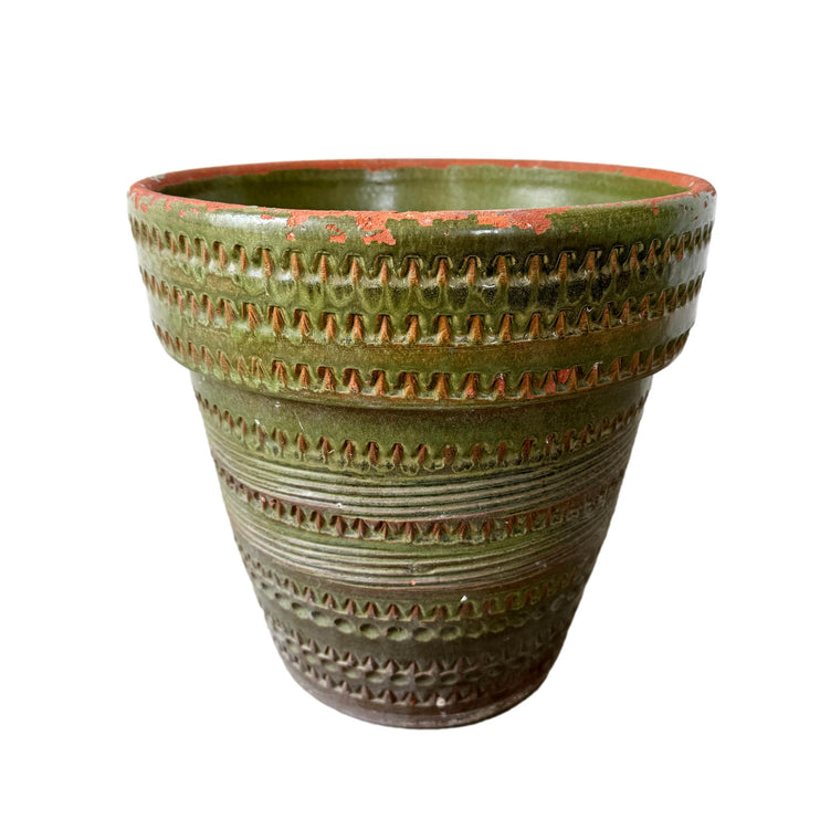 Green Ceramic Glaze Planter