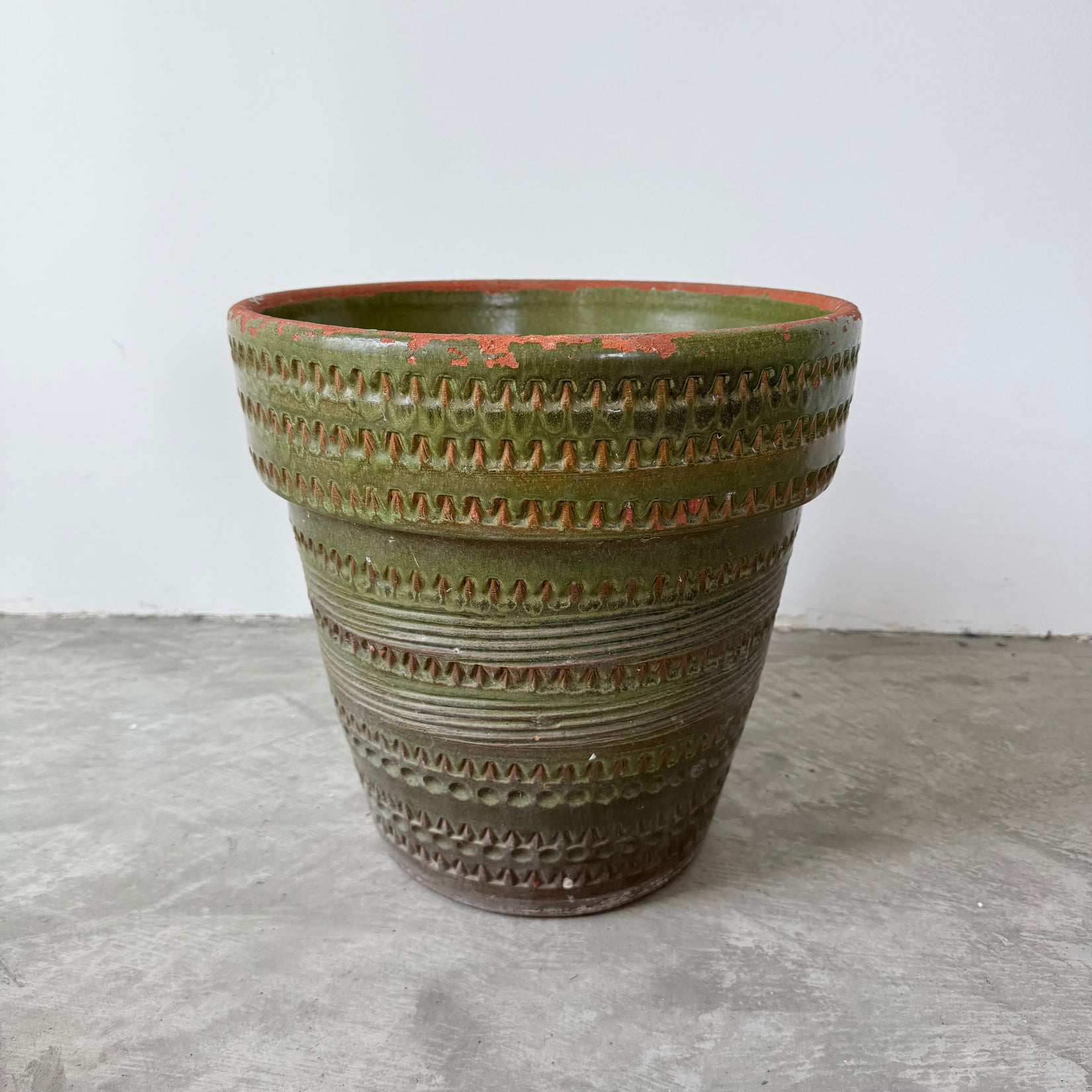 Green Ceramic Glaze Planter