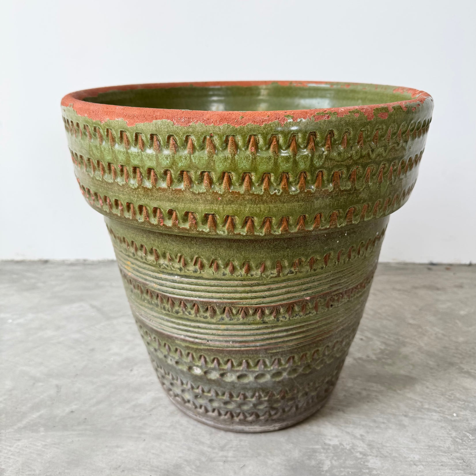 Green Ceramic Glaze Planter