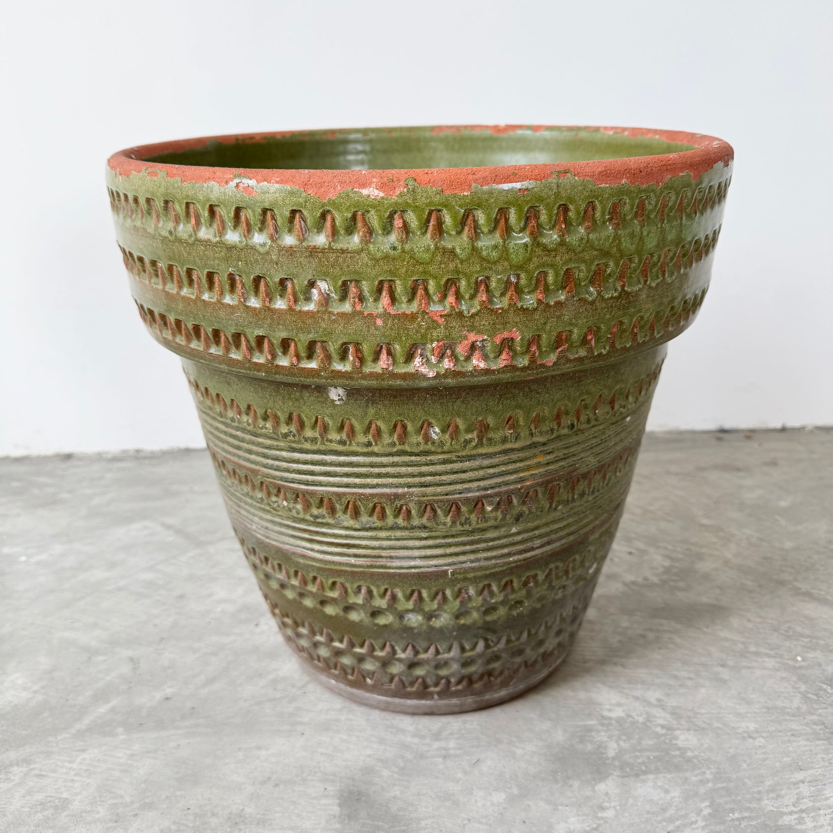 Green Ceramic Glaze Planter