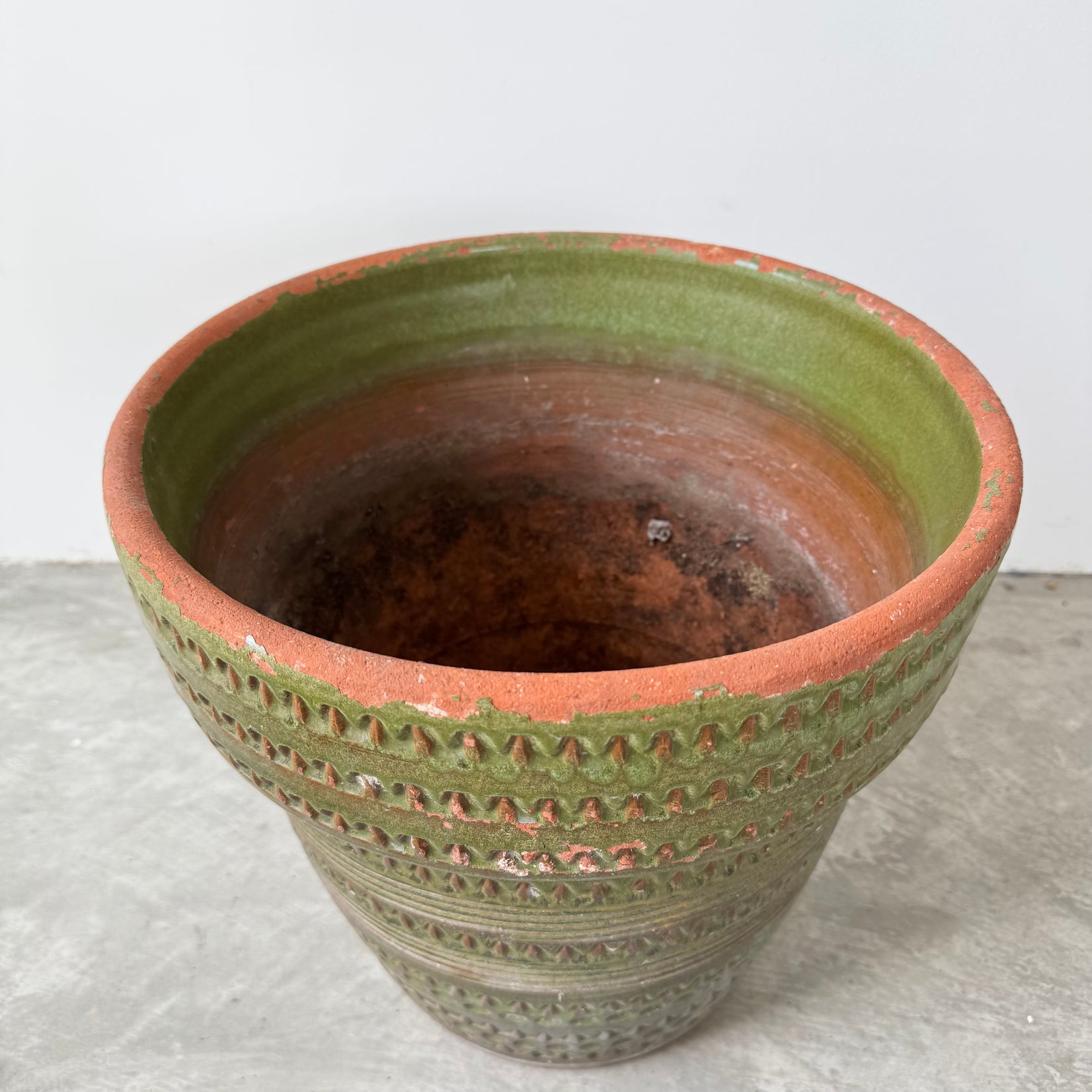 Green Ceramic Glaze Planter