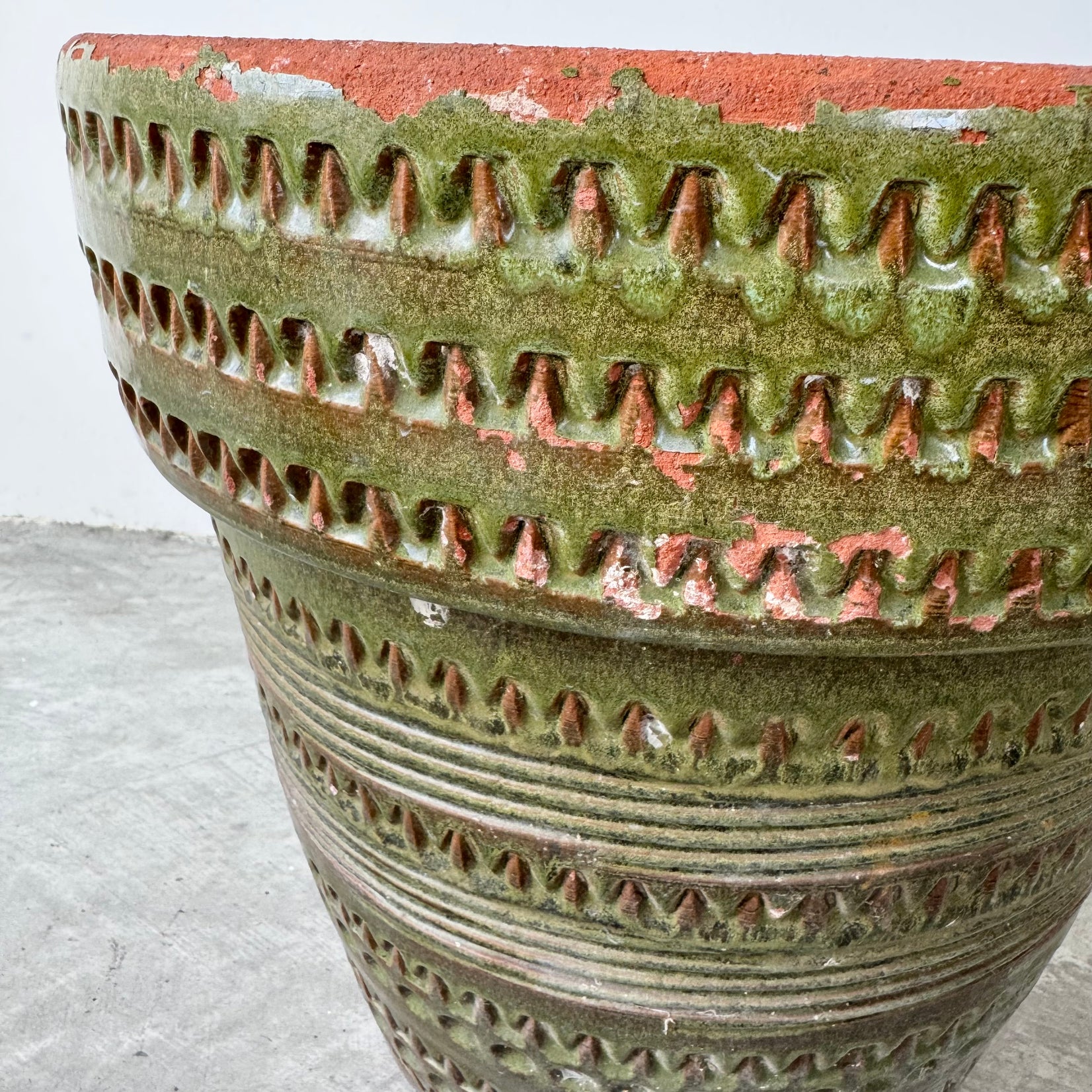 Green Ceramic Glaze Planter