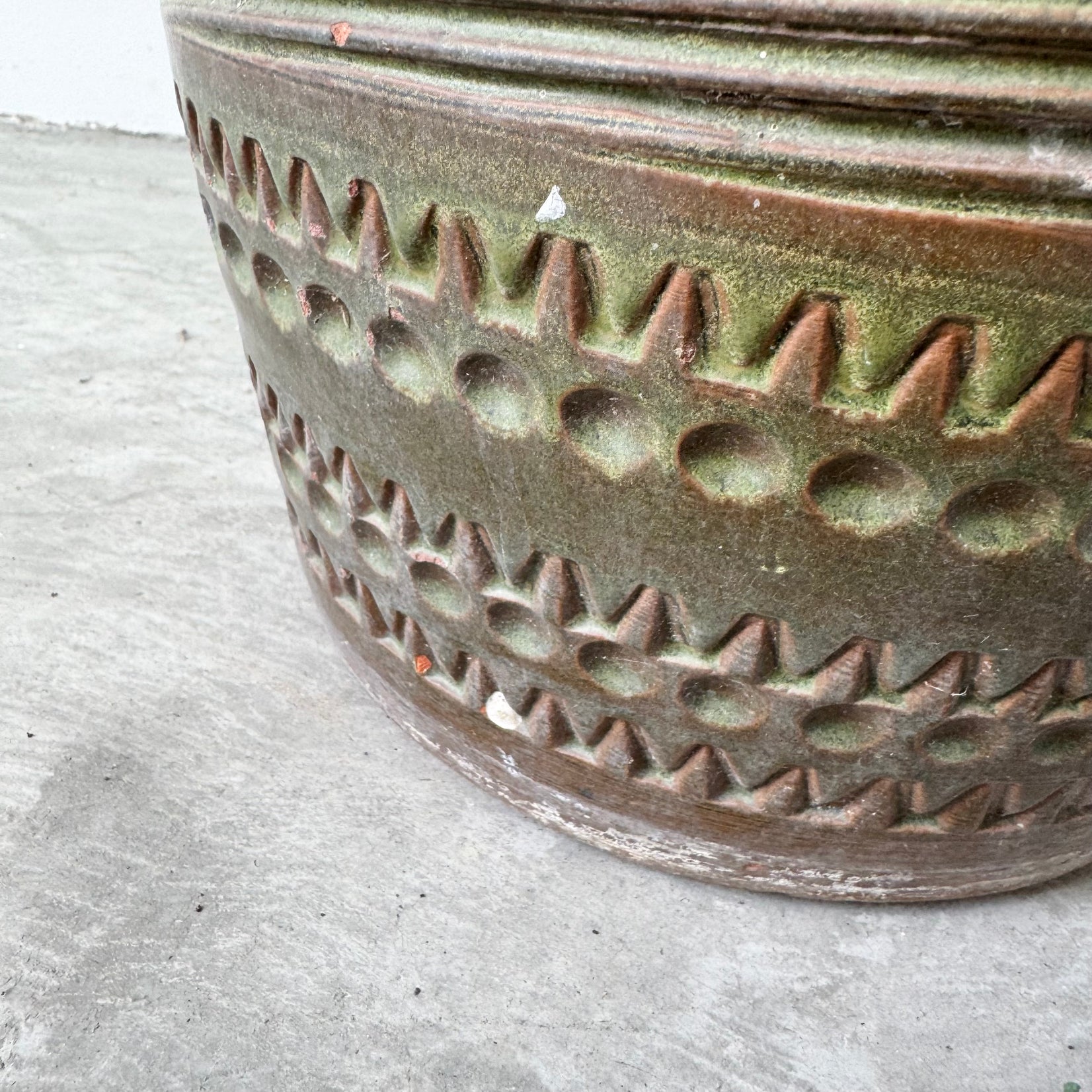 Green Ceramic Glaze Planter