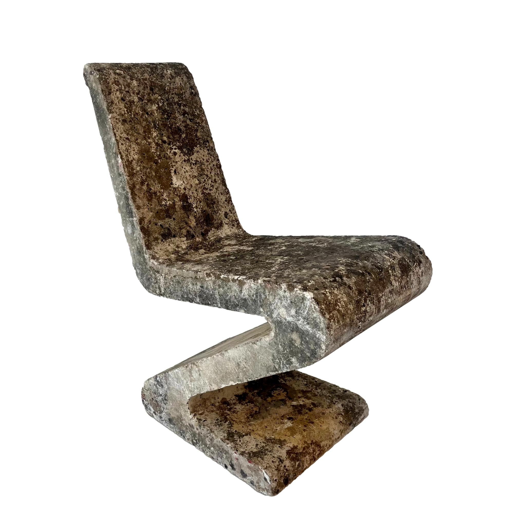 Willy Guhl Sculptural Zig Zag Chair, 1960s Switzerland