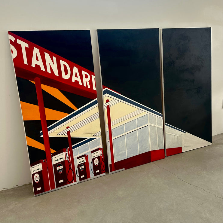 Standard Station Triptych Painting