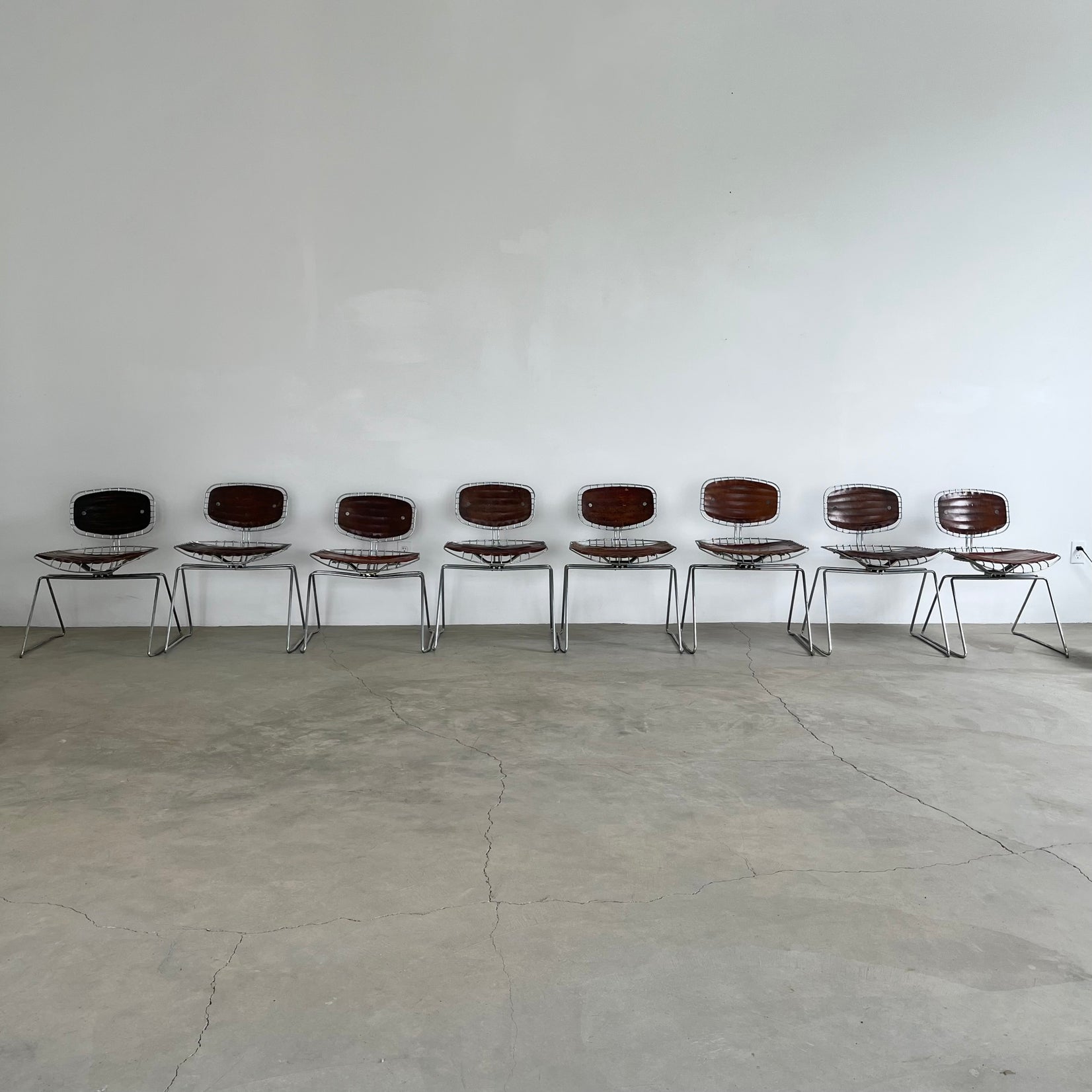 Set of 8 Beaubourg Pompidou Chairs by Cadestin and Laurent, 1970s France