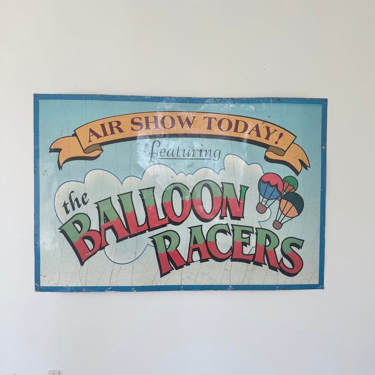 Hot Air Balloon Race Metal Sign