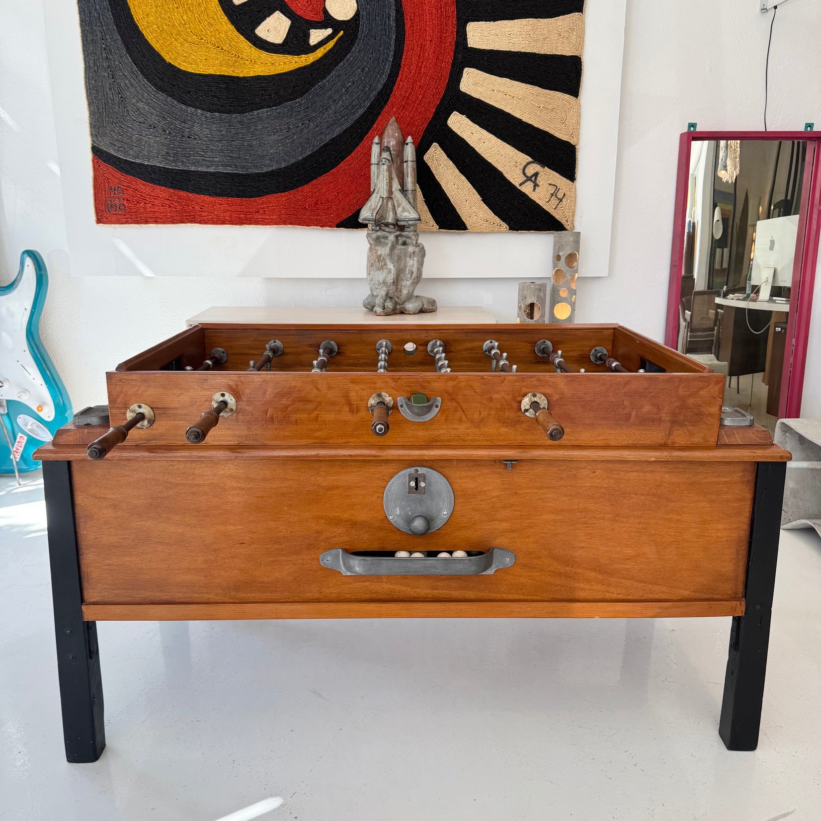Wood and Zinc Foosball Table
