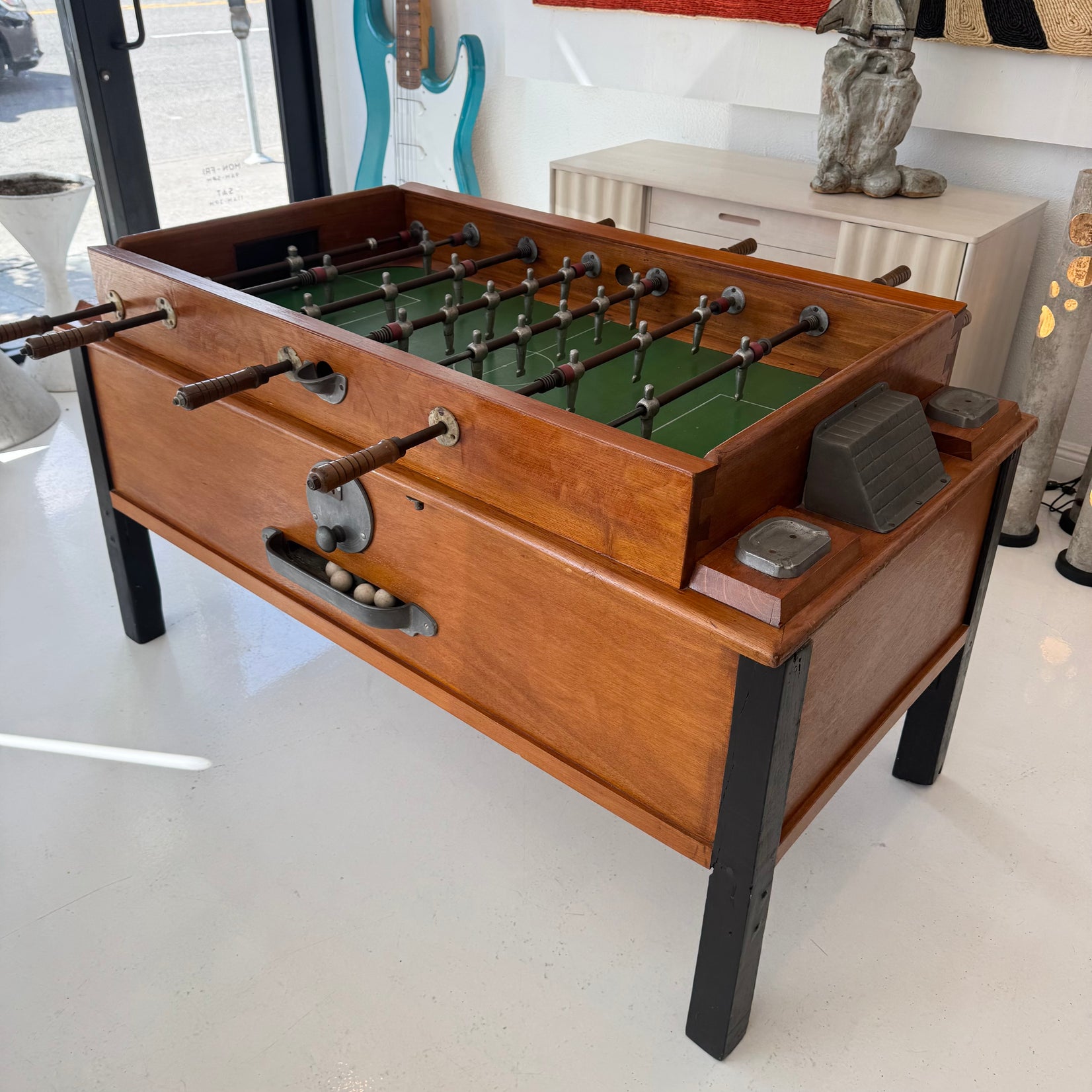 Wood and Zinc Foosball Table