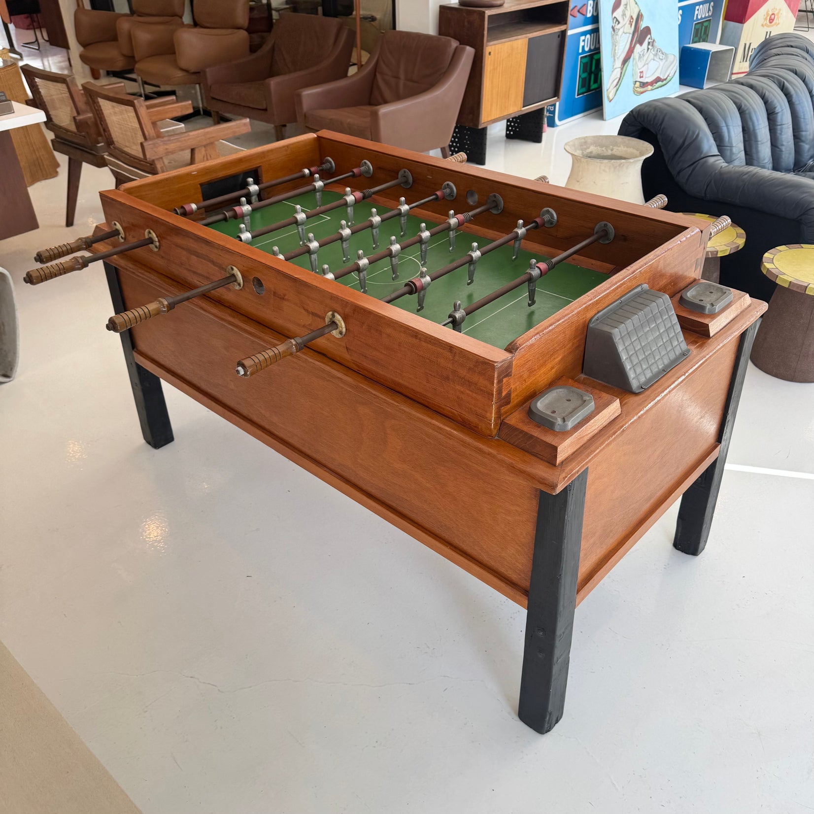Wood and Zinc Foosball Table
