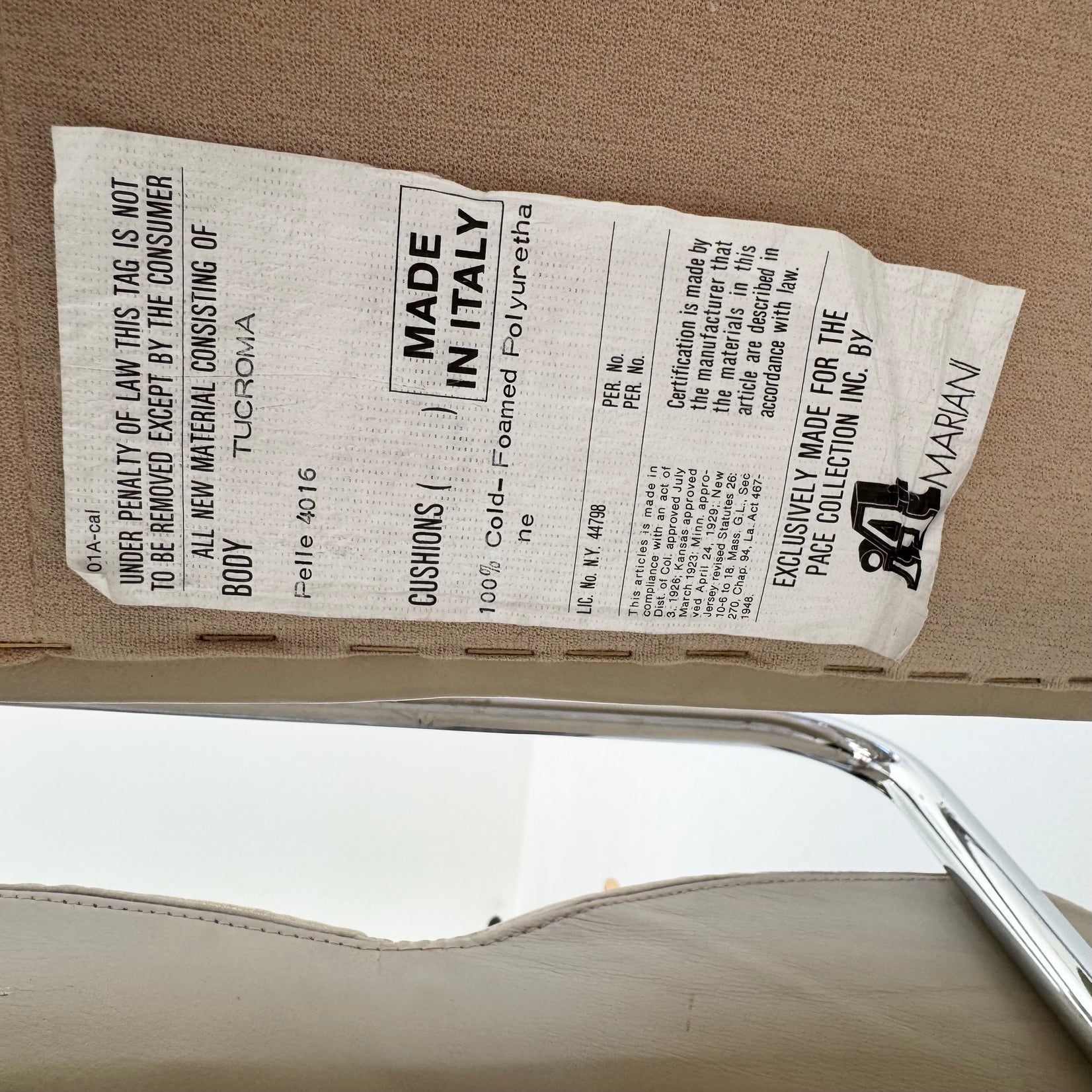 Set of 4 Grey Leather Tucroma Dining Chairs