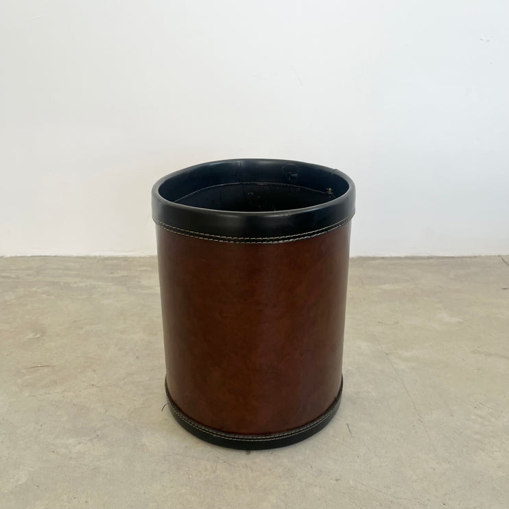 Leather Waste Basket