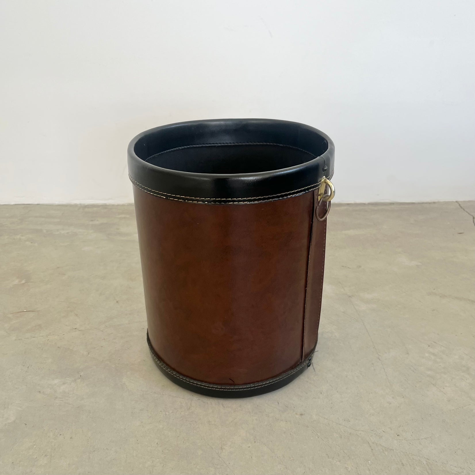 Leather Waste Basket