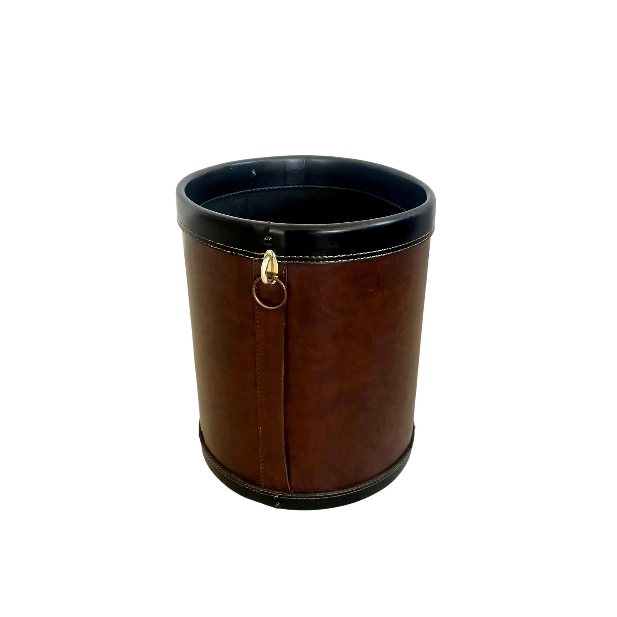 Leather Waste Basket