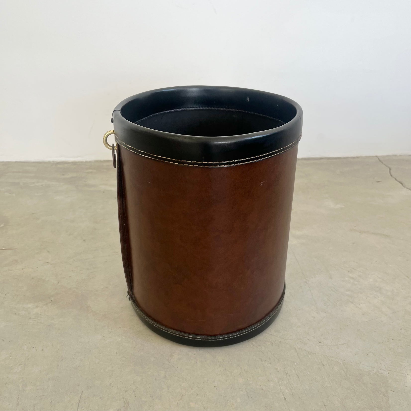 Leather Waste Basket
