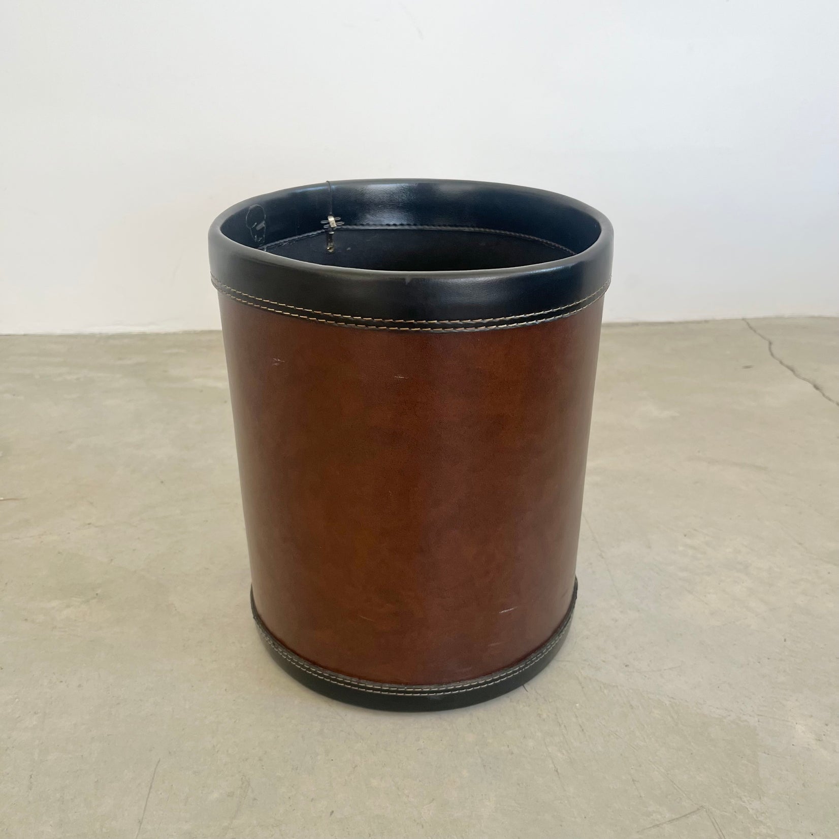 Leather Waste Basket