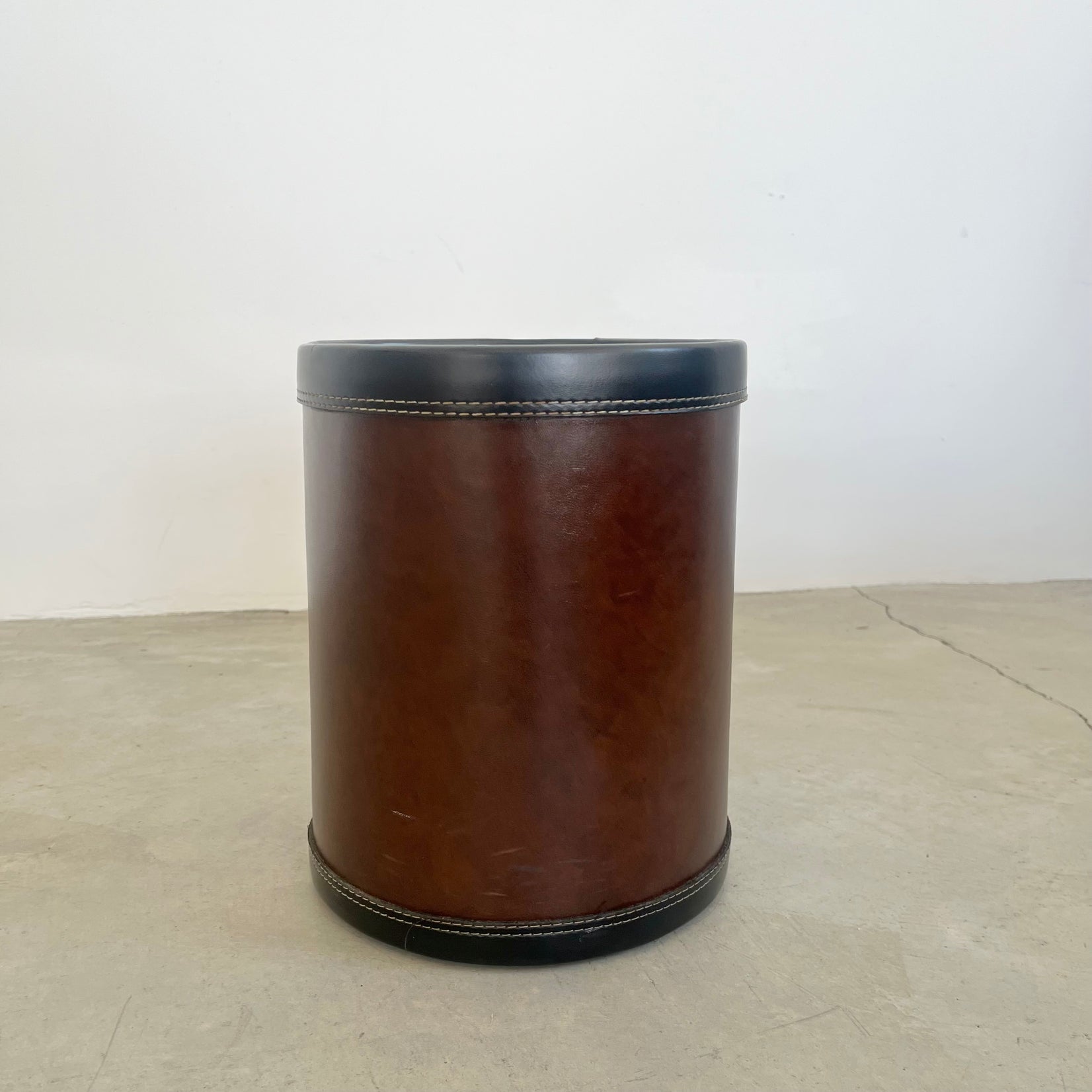 Leather Waste Basket