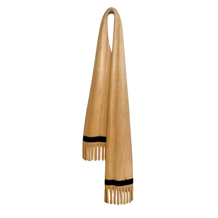 Trompe L'Oeil Carved Wood Scarf