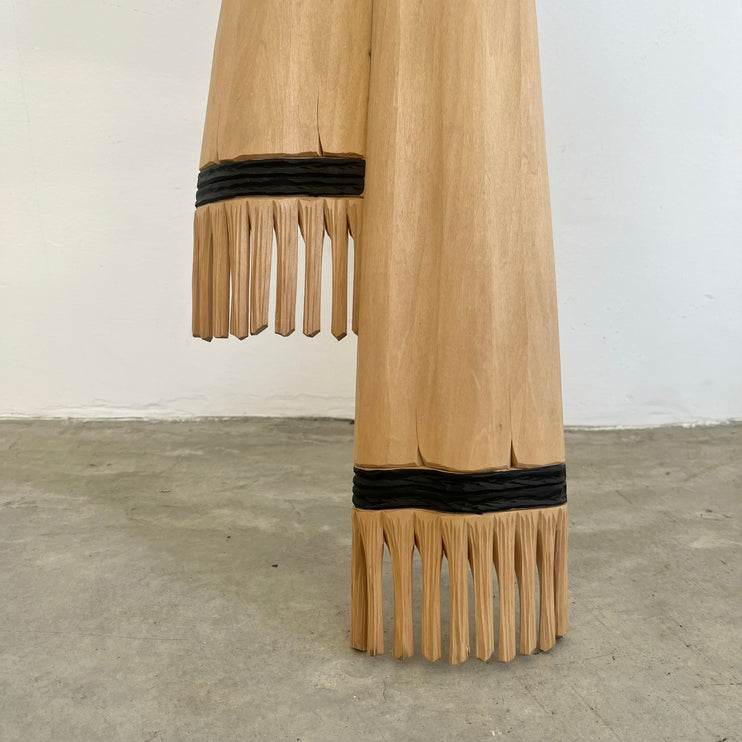 Trompe L'Oeil Carved Wood Scarf