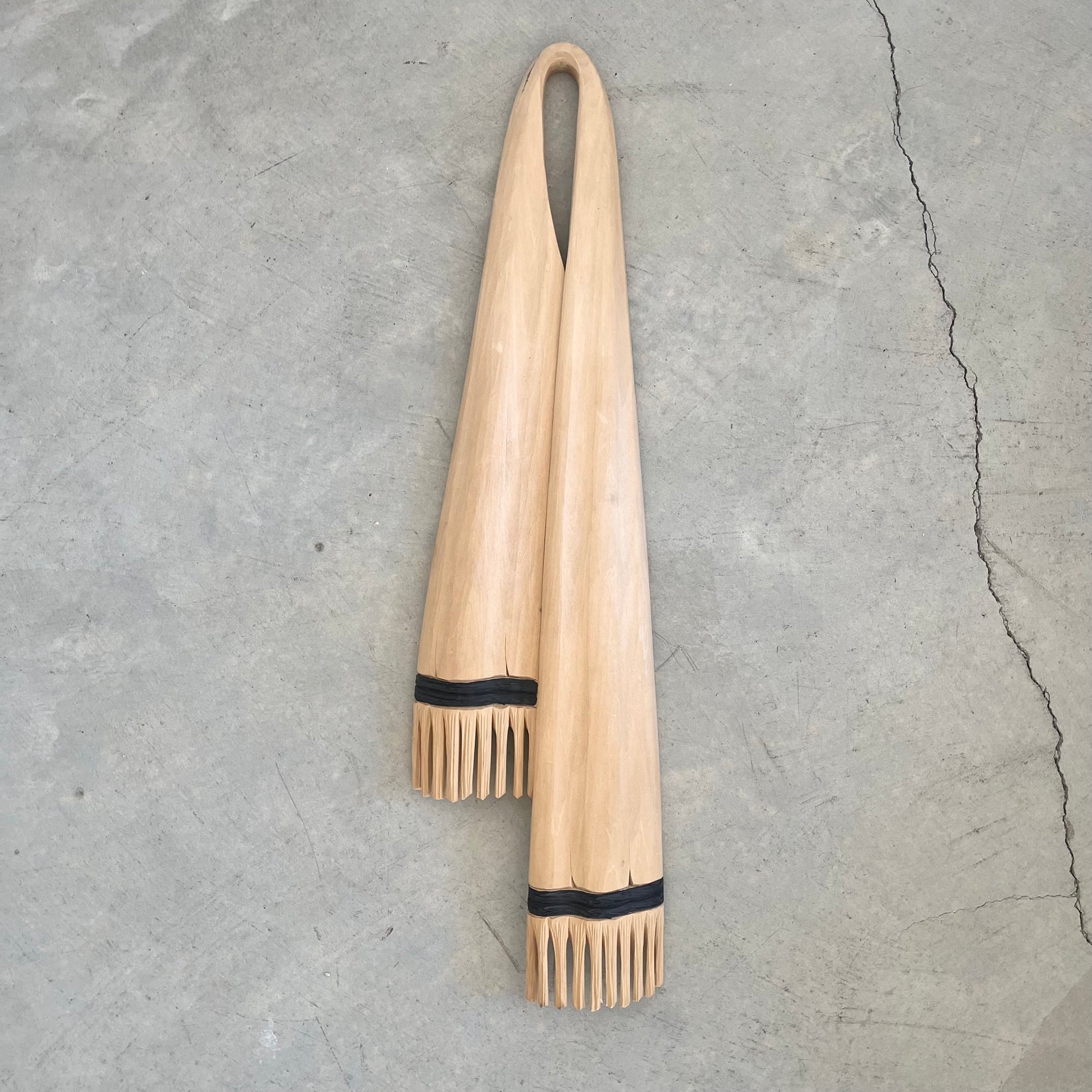 Trompe L'Oeil Carved Wood Scarf