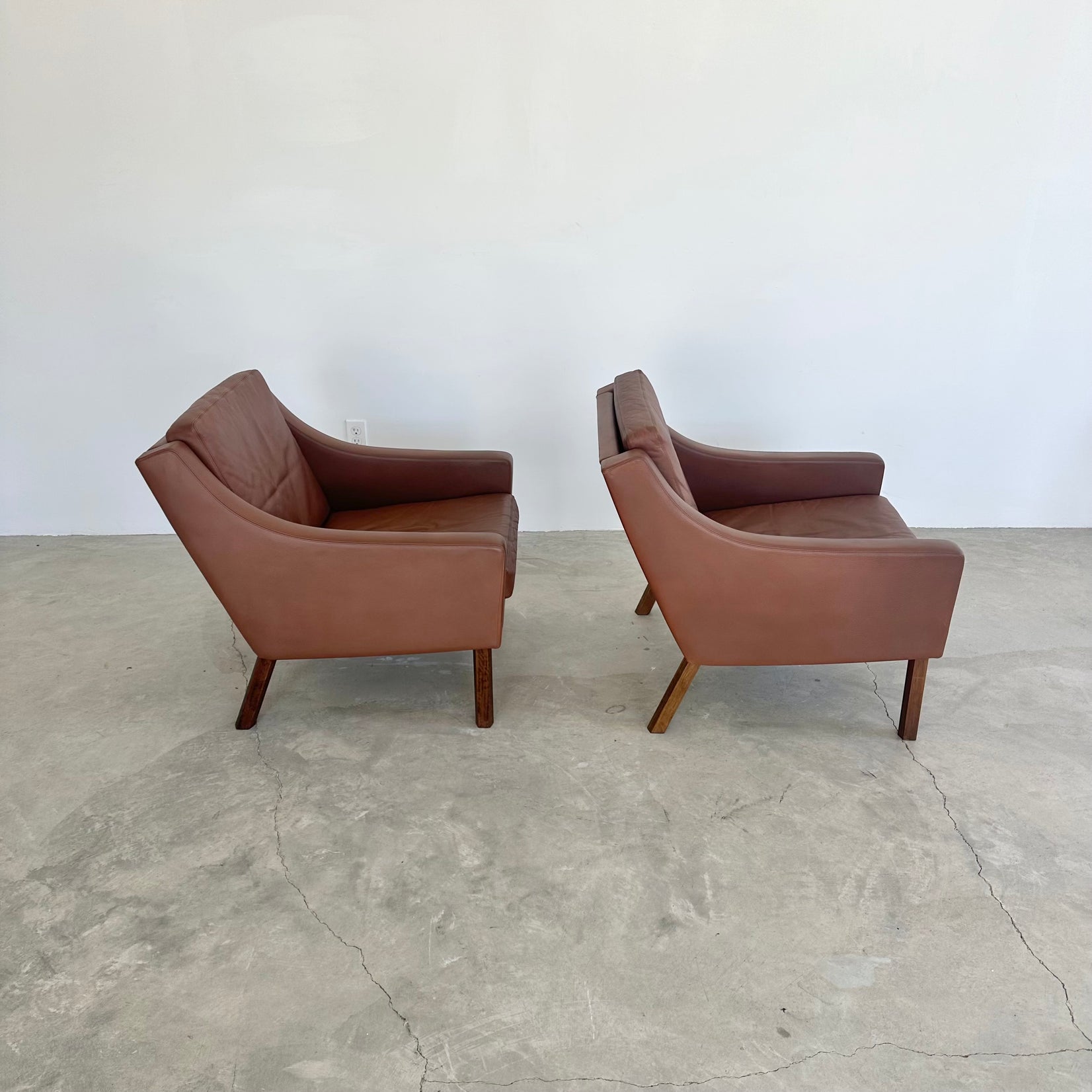 Chocolate Brown Leather Lounge Chairs