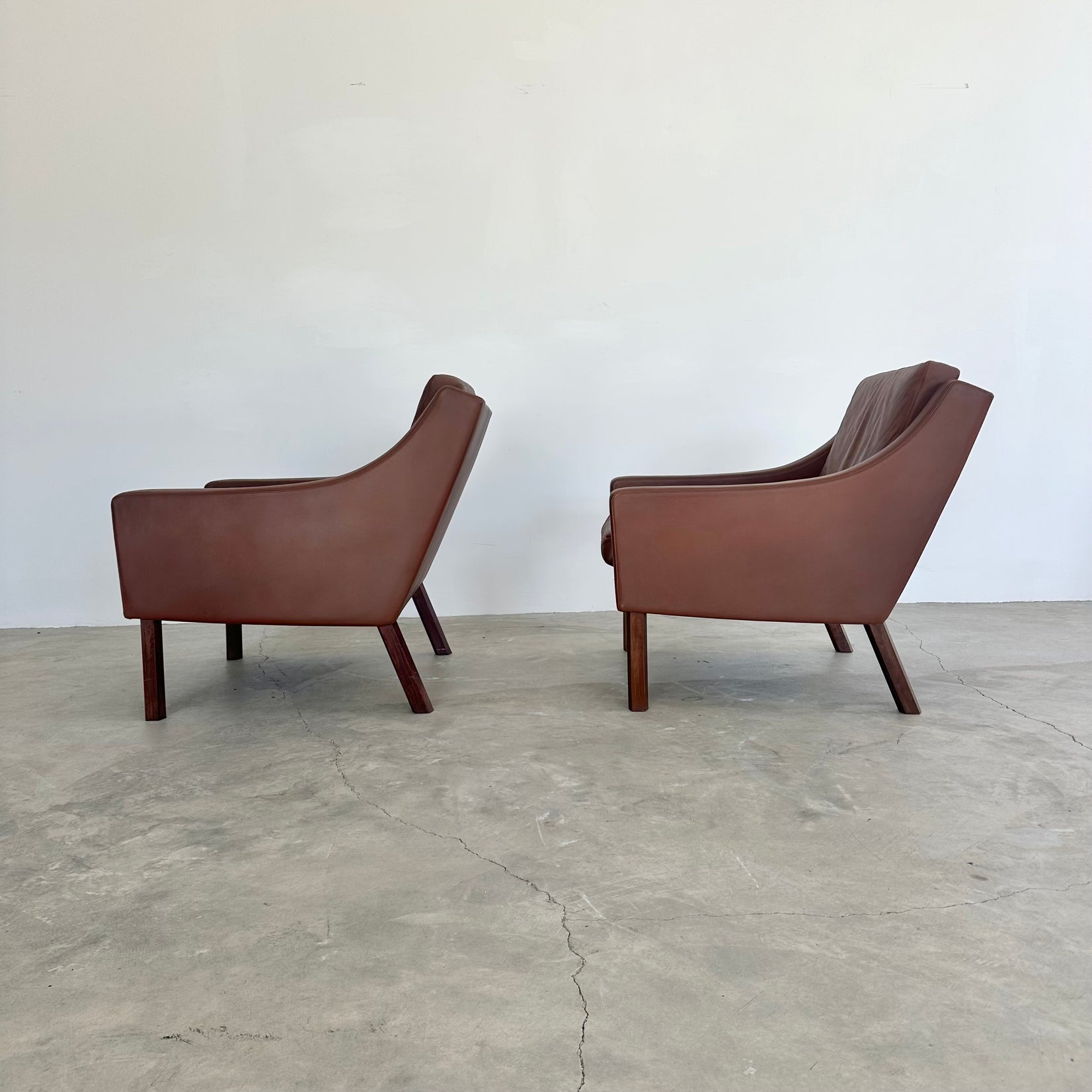 Chocolate Brown Leather Lounge Chairs