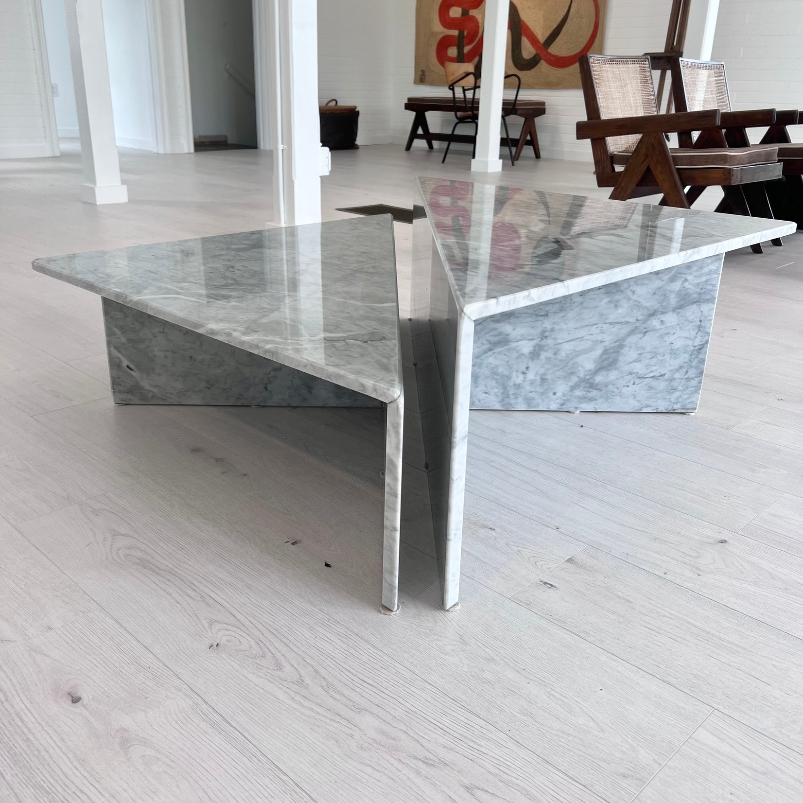 Marble 2 Piece Coffee Table, 1970s Italy