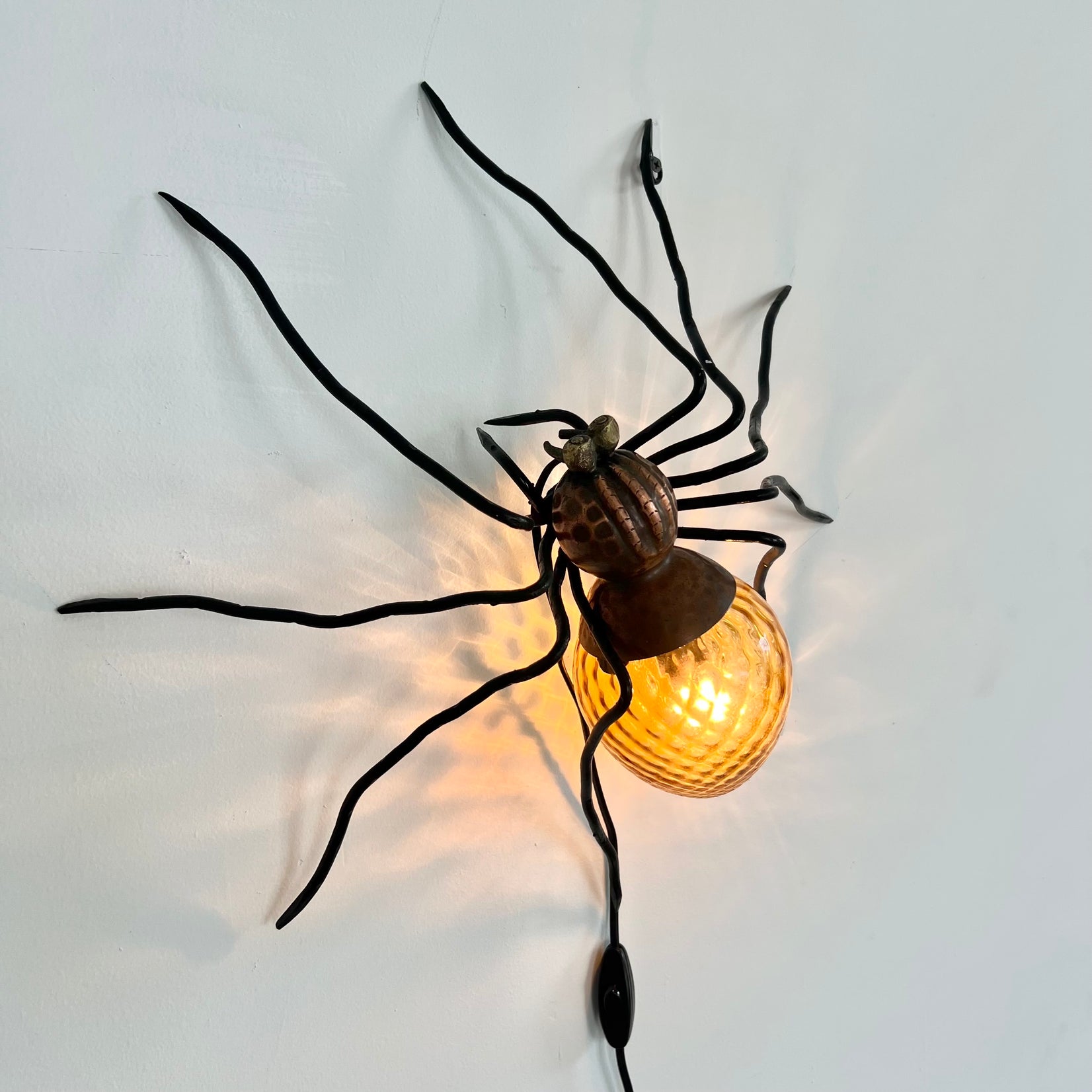 Copper Spider Sconce, 1960s Italy