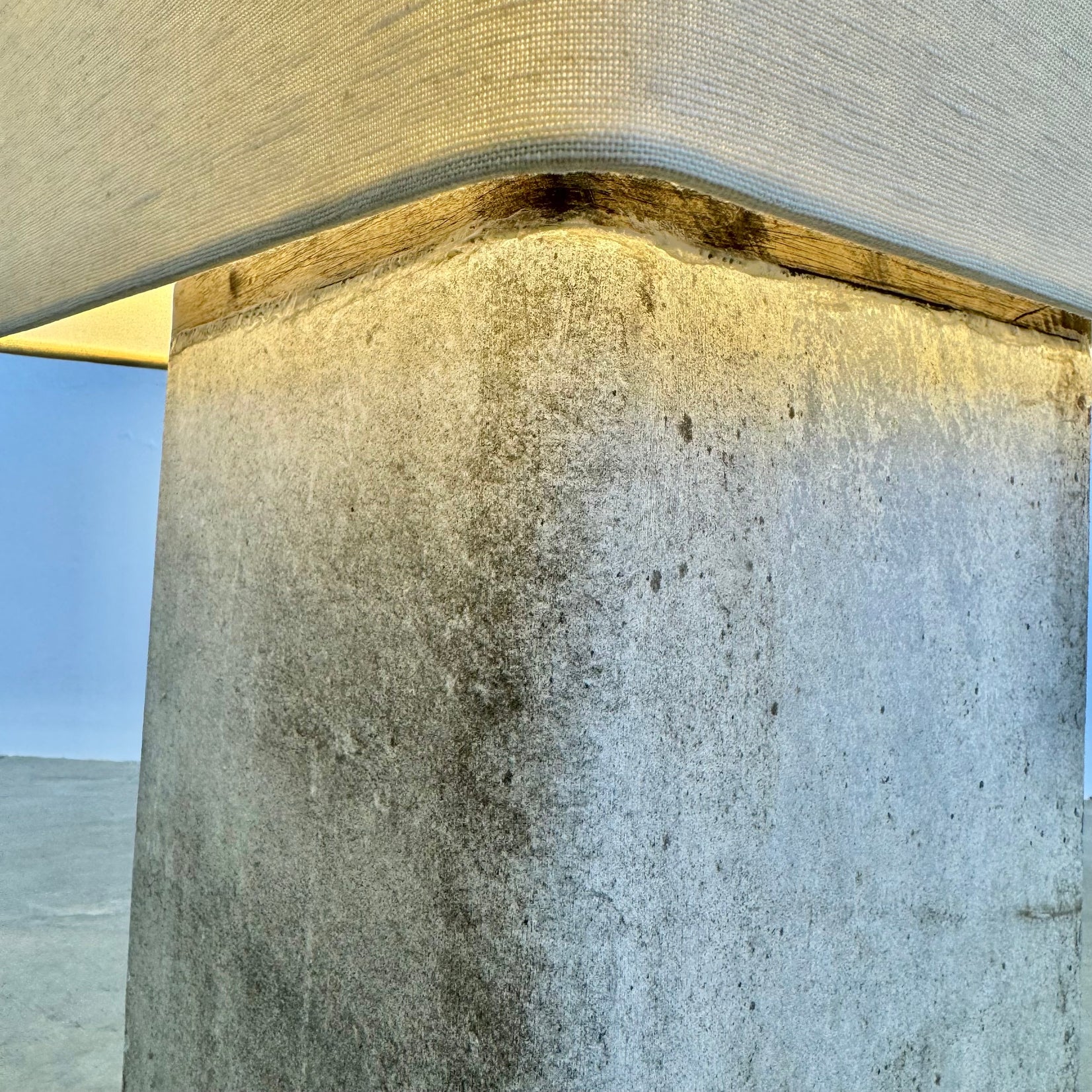 Willy Guhl Large Concrete Table Lamp, 1960s Switzerland