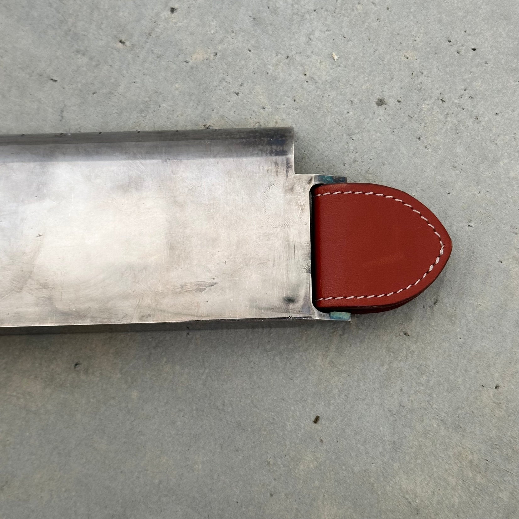 Leather and Metal Desk Tray