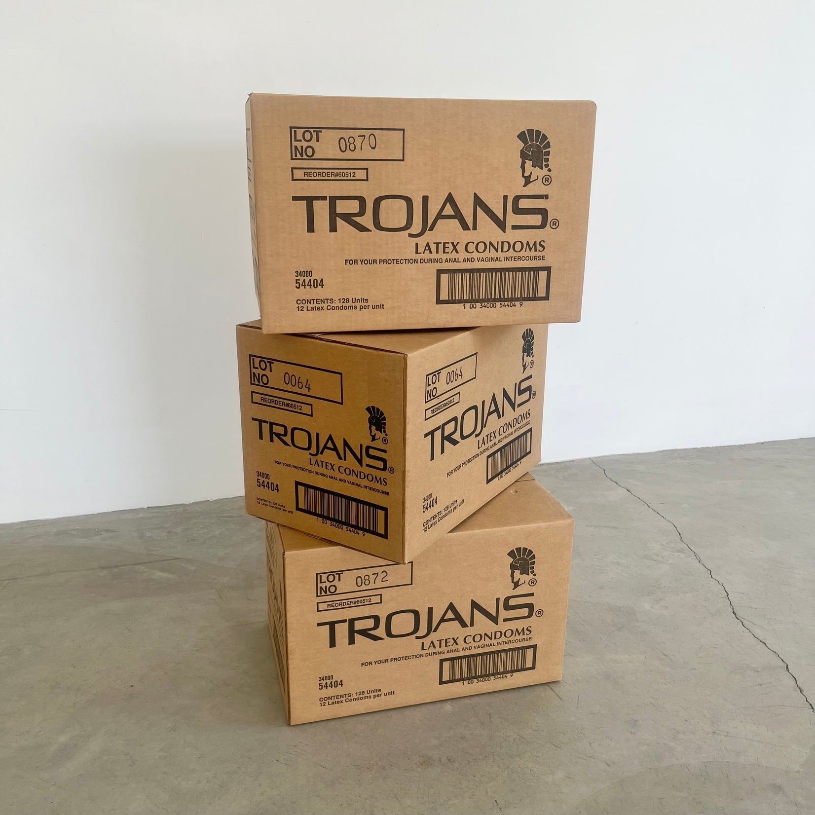 'Trojans Box' Condom Box Sculpture