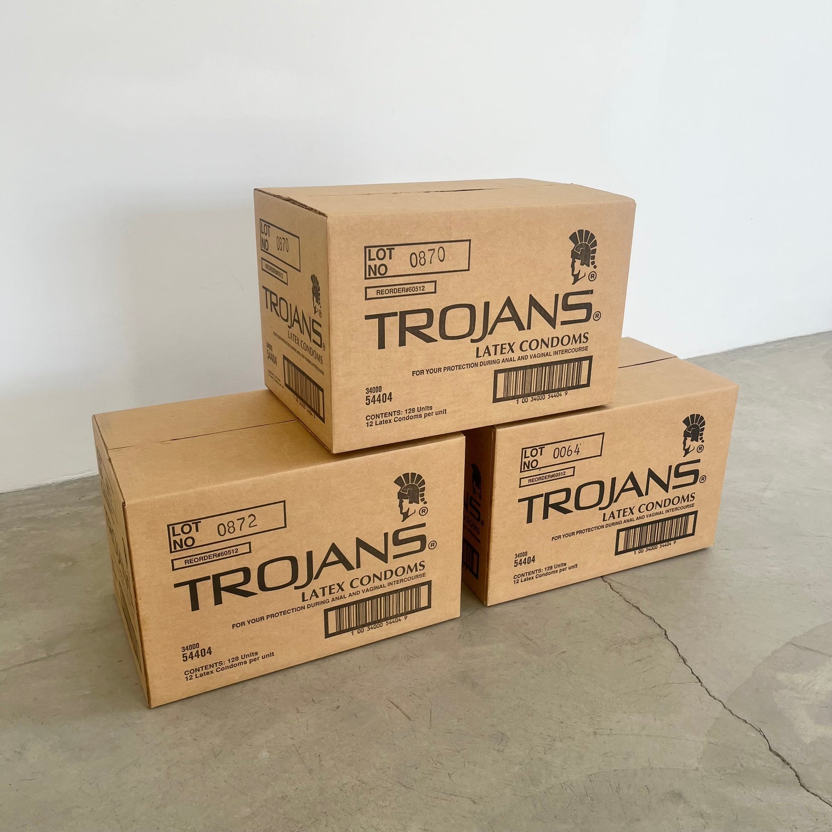 'Trojans Box' Condom Box Sculpture
