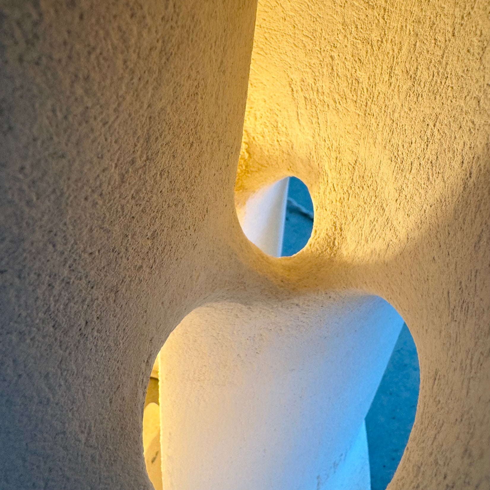 Sculptural Concrete Lamp and Side Table