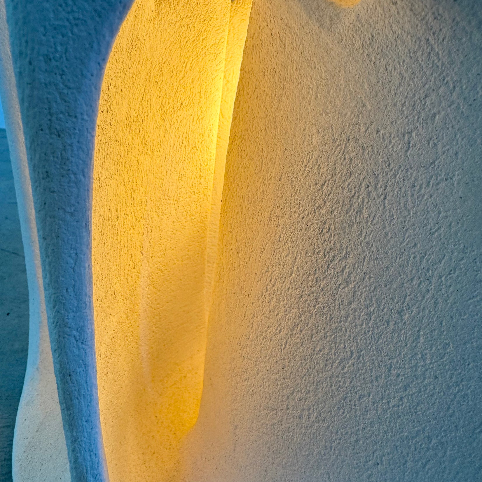 Sculptural Concrete Lamp and Side Table