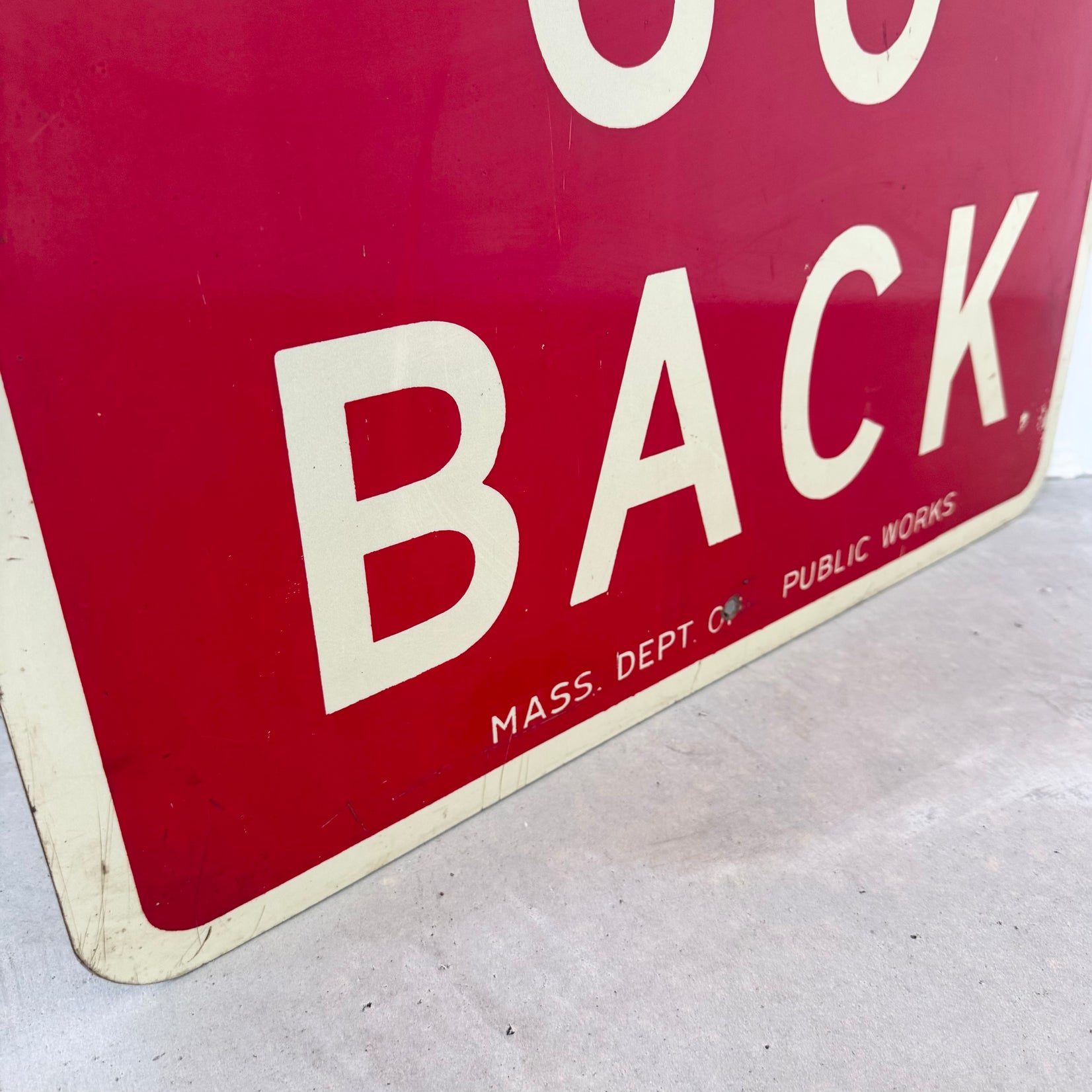 Wrong Way Go Back Metal Street Sign