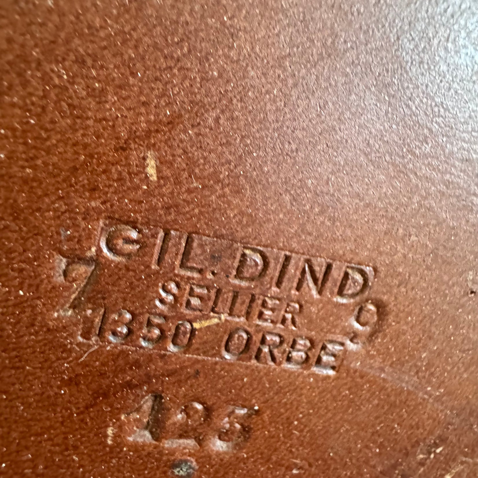 Jacques Adnet Style Saddle Leather Waste Basket, 1950s France